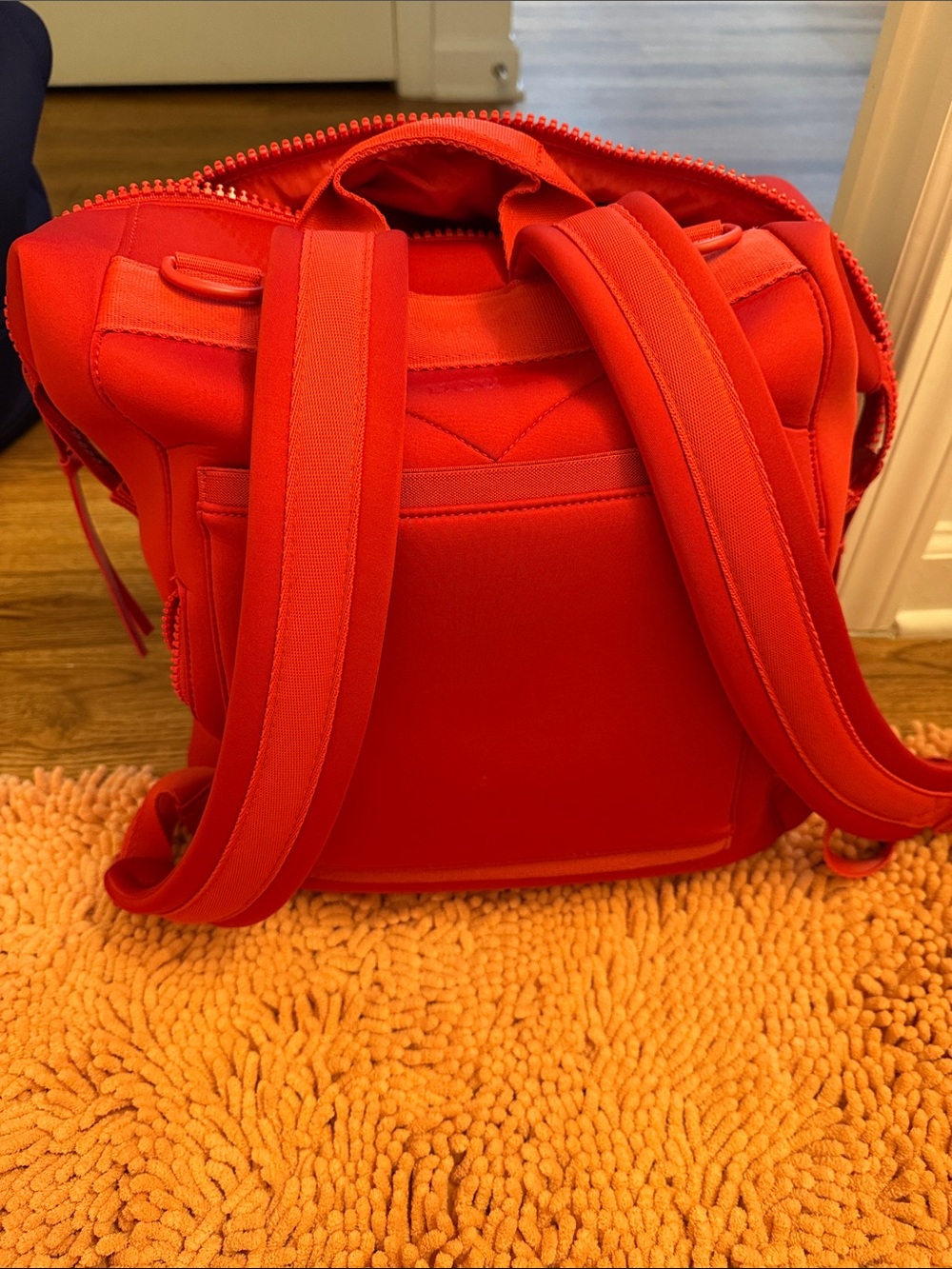 Dagne Dover Vibrant Red Neoprene Mini Backpack - Picture 2 of 2